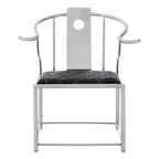 Black Velvet and Silver Finish Chair