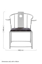 Black Velvet and Silver Finish Chair