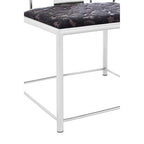 Black Velvet and Silver Finish Chair
