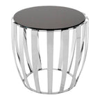 Black Glass Side Table