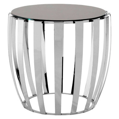 Black Glass Side Table