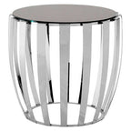 Black Glass Side Table