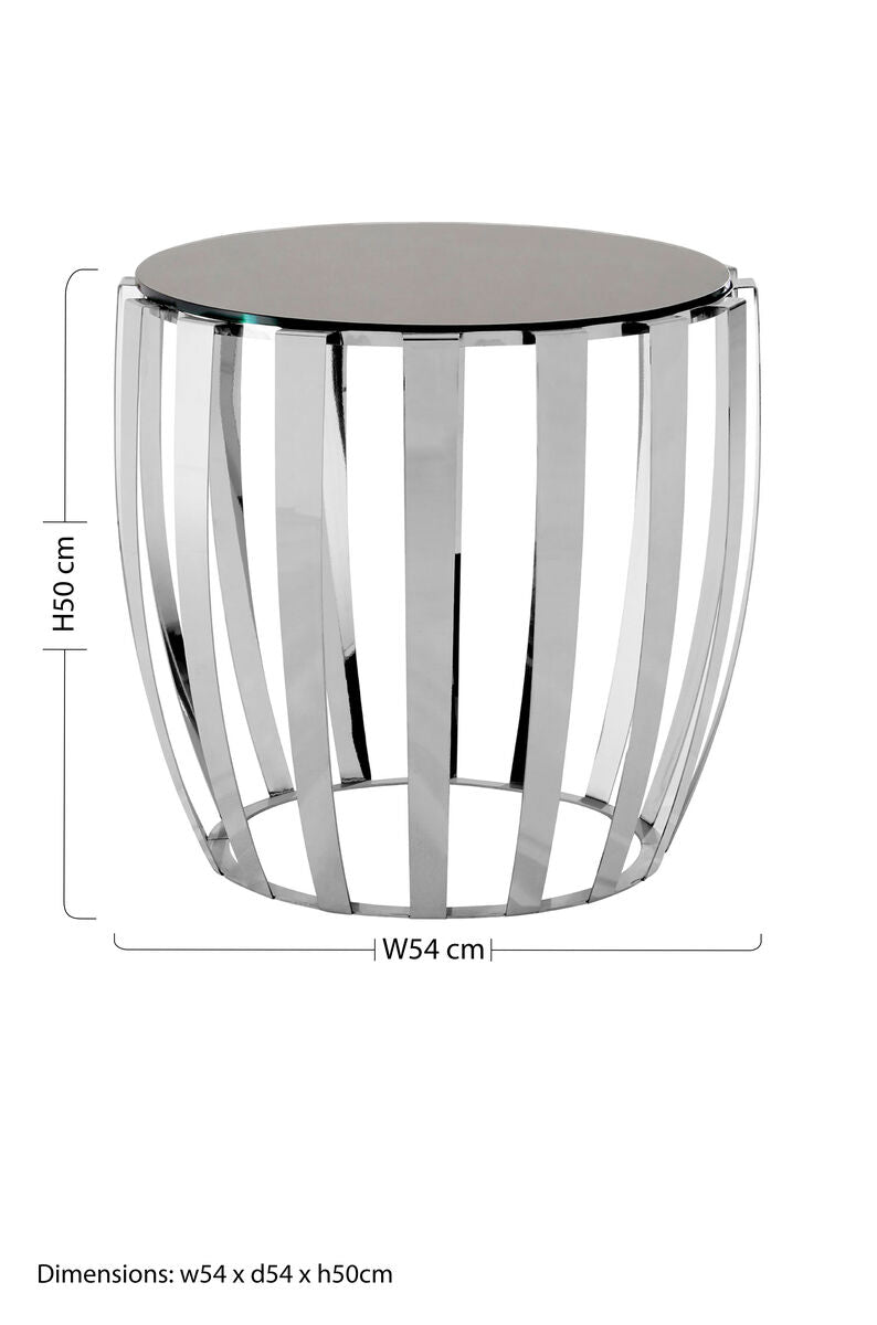 Black Glass Side Table
