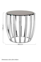 Black Glass Side Table