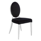 Black Velvet and Silver Chair