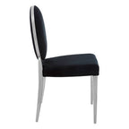 Black Velvet and Silver Chair