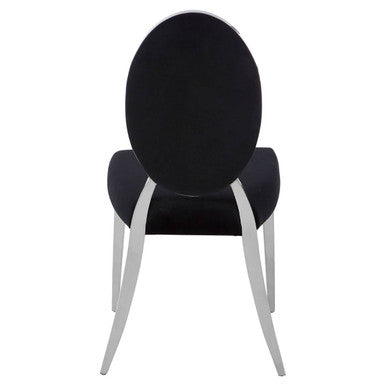 Black Velvet and Silver Chair
