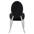 Black Velvet and Silver Chair