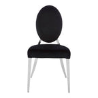 Black Velvet and Silver Chair