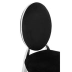 Black Velvet and Silver Chair