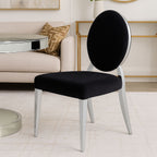 Black Velvet and Silver Chair