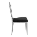 Oval Back Black Velvet Dining Chair