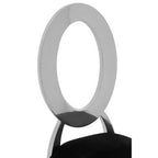 Oval Back Black Velvet Dining Chair