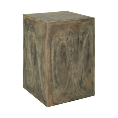 Stone Grey Marble Effect Side Table and Stool
