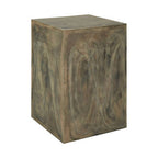 Stone Grey Marble Effect Side Table and Stool