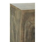 Stone Grey Marble Effect Side Table and Stool