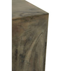 Stone Grey Marble Effect Side Table and Stool