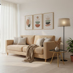 Marble Effect and Gold Finish Round Side Table