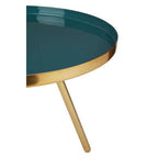 Green and Gold Large Coffee Table with Diesel Green Enamel Top