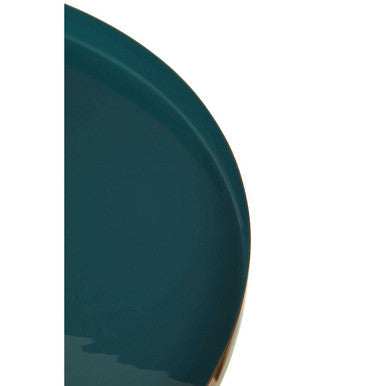 Green and Gold Large Coffee Table with Diesel Green Enamel Top