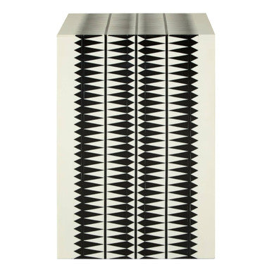 Black and White Resin Stool and Table