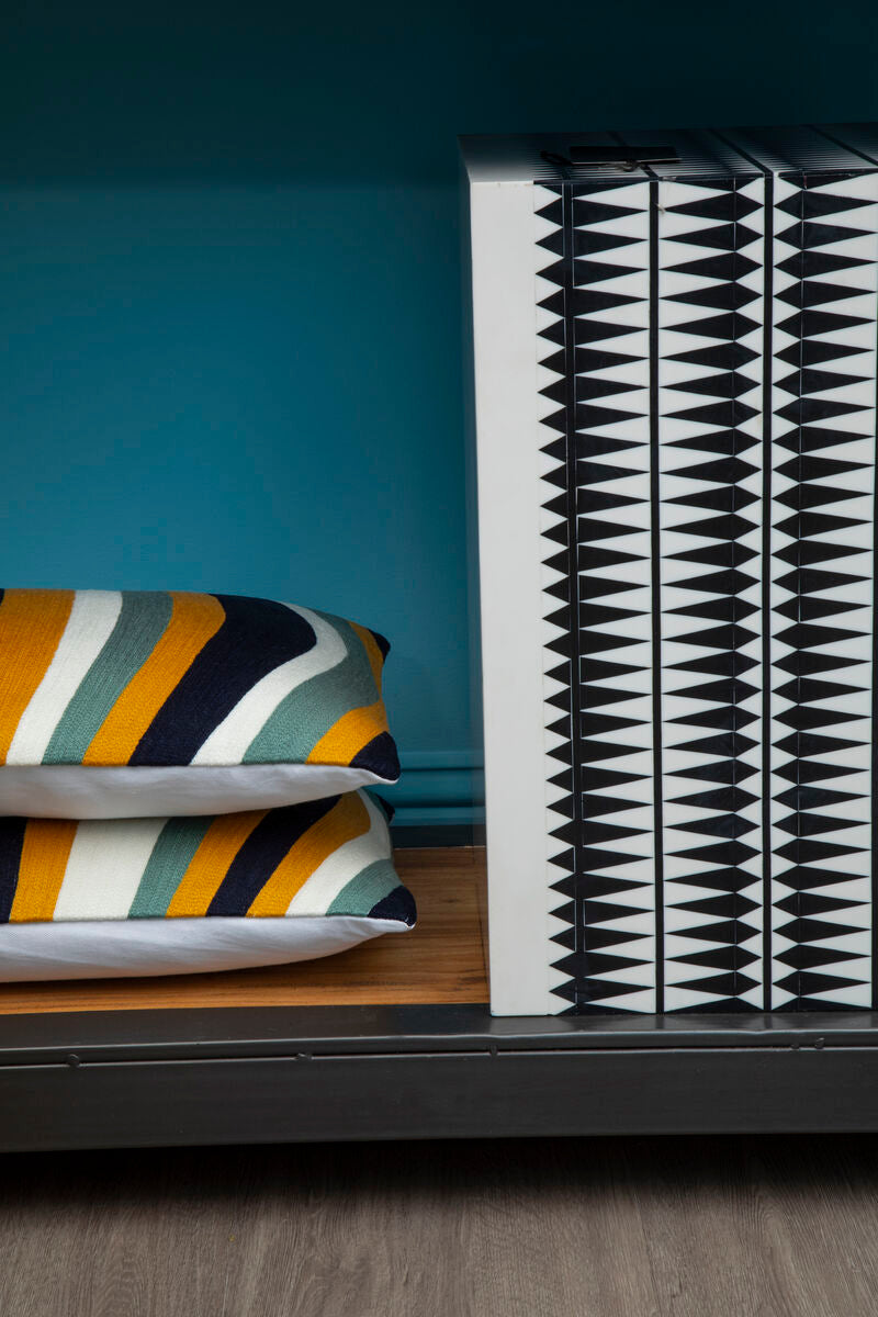 Black and White Resin Stool and Table