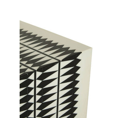 Black and White Resin Stool and Table