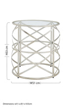 Clear Glass and Silver Finish Designer Side Table