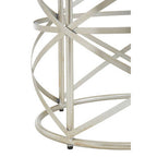 Clear Glass and Silver Finish Designer Side Table