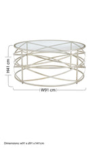 Clear Glass and Silver Finish Designer Coffee Table