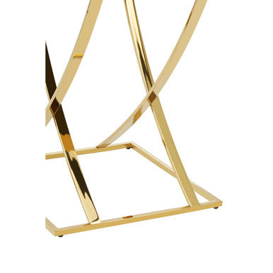 Mirrored Top and Gold Finish Side Table