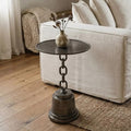 Black Nickel Finish Side Table