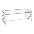 Silver Finish Rectangular Coffee Table