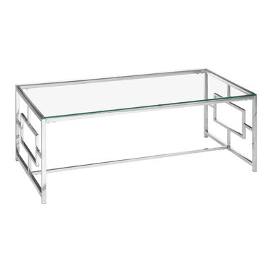 Silver Finish Rectangular Coffee Table
