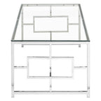 Silver Finish Rectangular Coffee Table