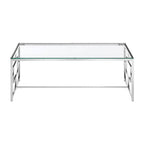 Silver Finish Rectangular Coffee Table