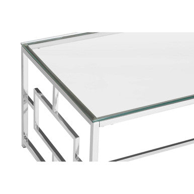 Silver Finish Rectangular Coffee Table