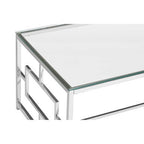 Silver Finish Rectangular Coffee Table
