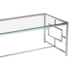 Silver Finish Rectangular Coffee Table