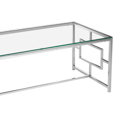 Silver Finish Rectangular Coffee Table