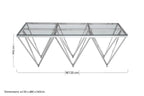 Silver Finish Coffee Table with Six Pincer Legs