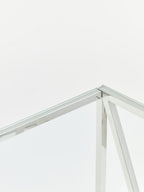Silver Finish Rectangular Console Table