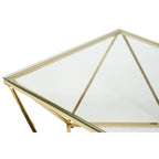 Gold Finish Coffee Table with Twist Design