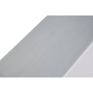 Powder Blue Velvet Bench with Silver Finish Base