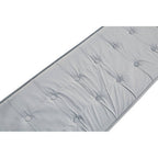 Powder Blue Velvet and Silver Finish Long Bench