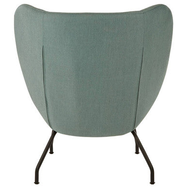 Green Fabric Button Tufted Accent Chair