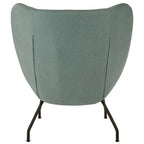 Green Fabric Button Tufted Accent Chair