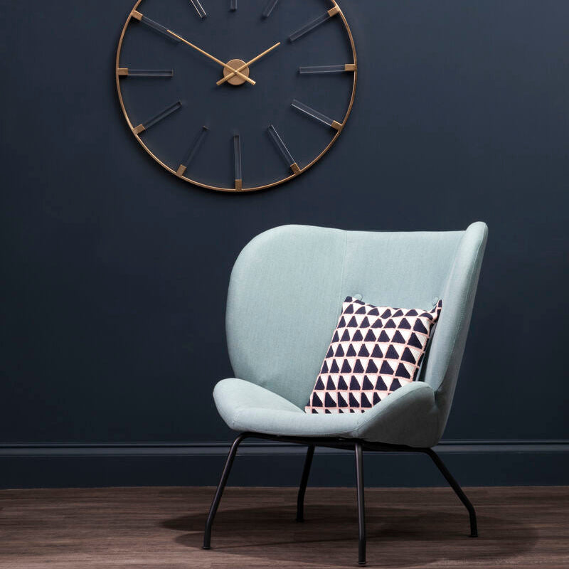 Green Fabric Button Tufted Accent Chair