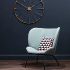 Green Fabric Button Tufted Accent Chair