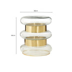 Clear Glass and Gold Finish Side Table